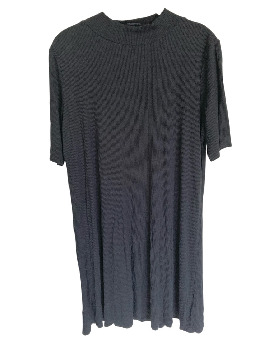 GAP Mock Neck Ribbed Knit Dress Sz M Black